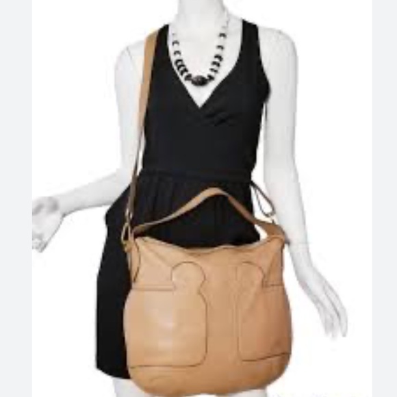 Tory Burch Amalie Hobo Tan Leather Shoulder Bag with Crossbody Strap - Picture 11 of 11